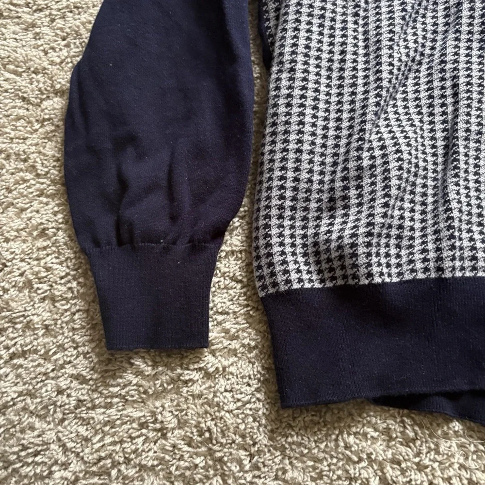 Glenmuir 1/4 Zip Sweeter‎ Pullover Golf Men's XL Gray Multi Color Preppy Pattern